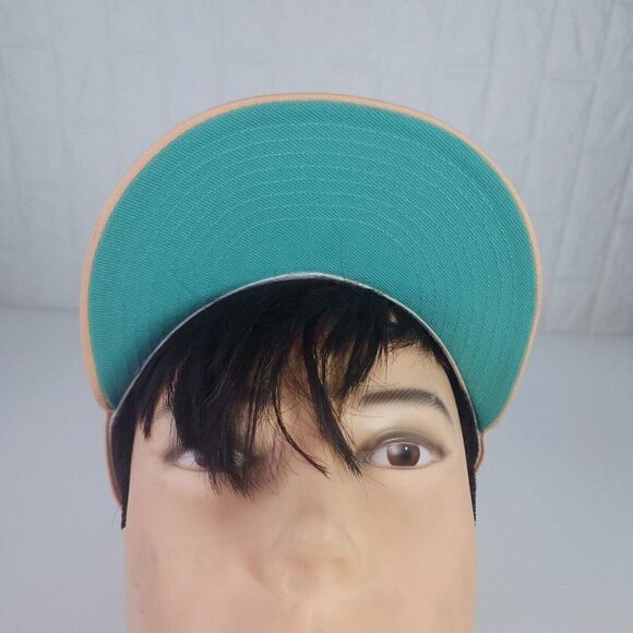 Anaheim Los Angeles Mint Peach 50th Anniversary New Era 59FIFTY Cap Hat 7 1/4 - Picture 11 of 12
